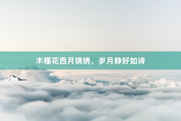 木槿花西月锦绣，岁月静好如诗